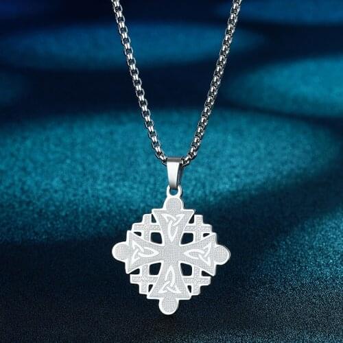 Chandle Jerusalem Cross CZ Pendant Necklace