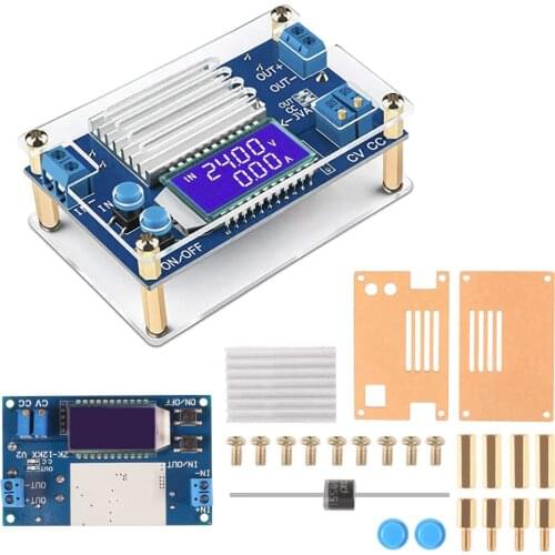 Adjustable Voltage Regulator DC to DC 5.3V-32V to 1.2V-32V Power Supply Module 2A 160W CC CV Buck Converter with LCD Display