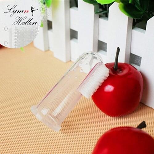 Hot Baby Kid Infant Newborn Soft Safe Silicone Finger Training Toothbrush Gum Brush Clean Teeth Coated Tongue Baby Teething Ring