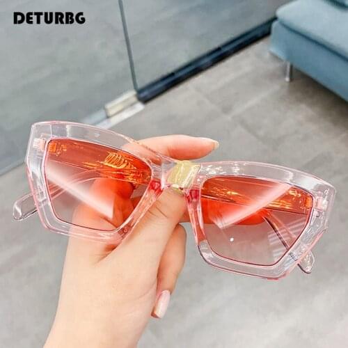 Vintage Cat Eye Sunglasses Womens PC Frame Luxury Brand Designer Eyewear Pink Sun Glasses Mirror Shades for Women UV400 SG080