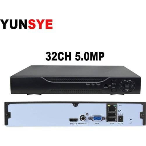 H.265+/H.264 32ch*5.0MP/32ch*1080P NVR Network Vidoe Recorder 1080P/720P IP Camera ONVIF2.4 CMS XMEYE Support 8T hard disk