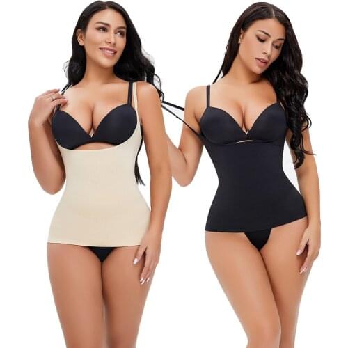Womens Seamless Waist Trainer Corset Vest Shaping Tummy Control Weight Loss Open Bust Breathable Belly Shapewear Tank Top S-4XL