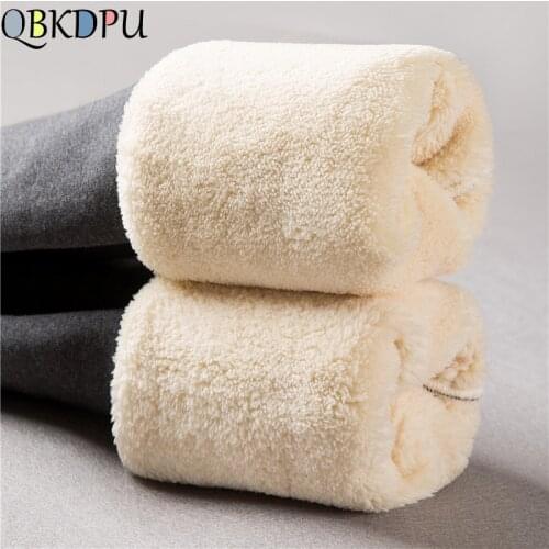 Winter Warm Stretch Leggings High Waisted Winter Pants for Women Female Plus Size Black Thicken Velvet Girls Flannel Trousers