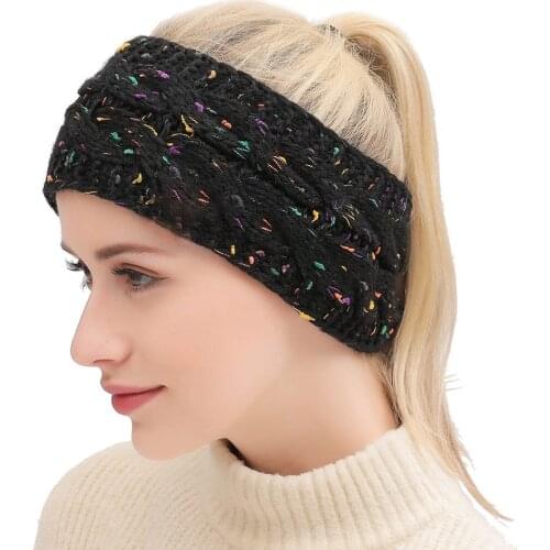 1PC Occident Winter Wool Line Knitting Women Head Bands Wide-Brimmed Protect Ear Protectionace Wash Headband HeadWear