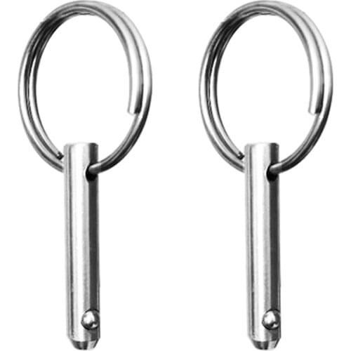 2x Stainless Steel Marine Boat Bimini Top Deck Hinge Quick Release Ball Pin