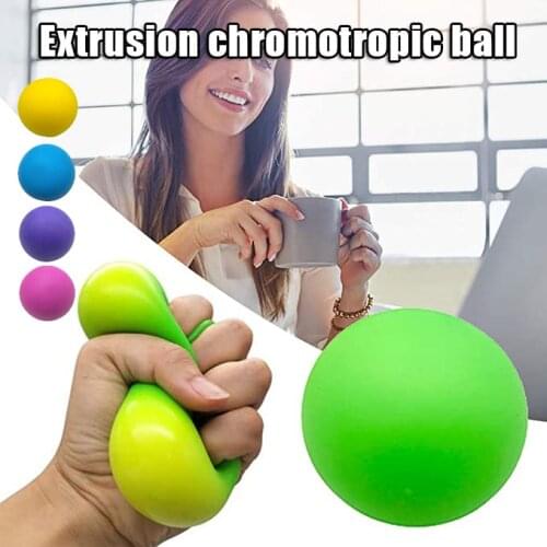 60mm Stress Relief Balls for Kids And Adults Color Changing Tear-Resistant Non-Toxic BPA Free Soft Stretchy Toy M2