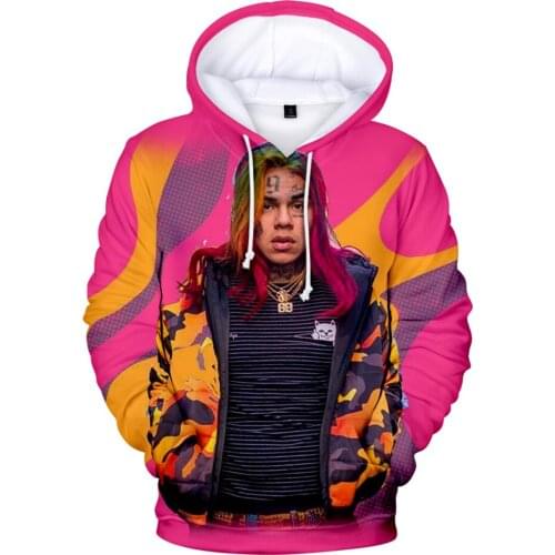 6IX9INE GOOBA 3D Hoodies Sweatshirt Women/Men Adult S Casual Long Sleeve 2020 New Cool Hoodies Hip Hop Rapper Print Hooded 3D