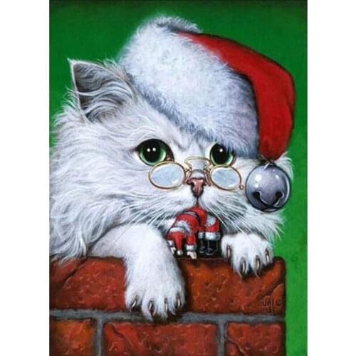 New Diamond Painting Animals Full Drill Square/Round Cat New Square Stones Diamond Embroidery Full Display ll306