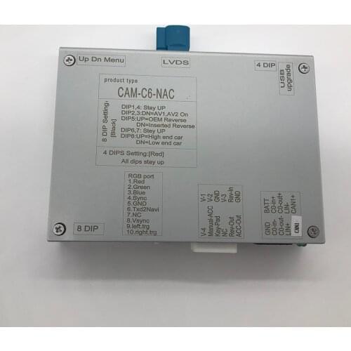 Plug and Play Car Accessories Reverse Camera Video Interface For Peugeot 208 2017 - 2019 With Smart Parking Guidelines Assistant