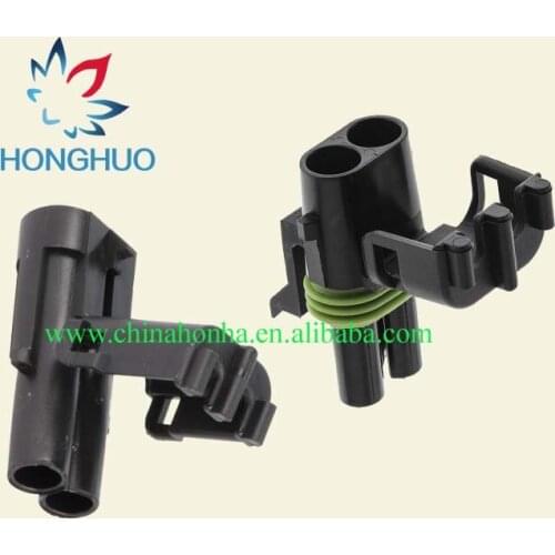 Freeshipping 2.5MM 100 Kit Weather pack Weatherpack 2 Pin Sealed Wiring waterproof Electrical Connector plug Kit