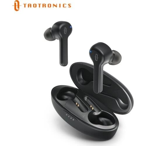 TaoTronics SoundLiberty 53 Bluetooth 5.0 Earphones Wireless Smart Touch Control IPX8 Waterproof Active Noise Cancellation TWS