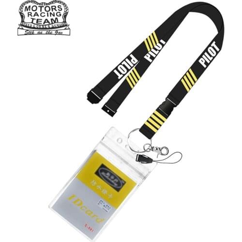 Credit Card Holder ID Card Badge Holder Pilot Card Holders Office Supplies With Neck Strap Remove Before Flight Lanyards