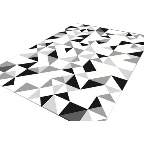 Large Area Rug Black White Modern Style Living Room Childrens Room Mat Bedroom Decor Home