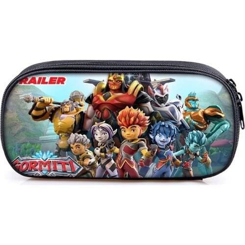Game Gormiti Boys Girls Cartoon Pencil Case Bag School Pouches Children Student Pen Bag Kids Purse Wallet