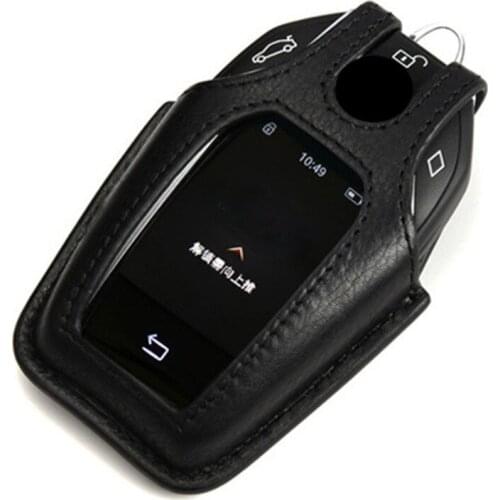 Peacekey Genuine leather car key case cover for bmw 2017 New 7 series 730Li 740Li 750Li 760Li key wallet