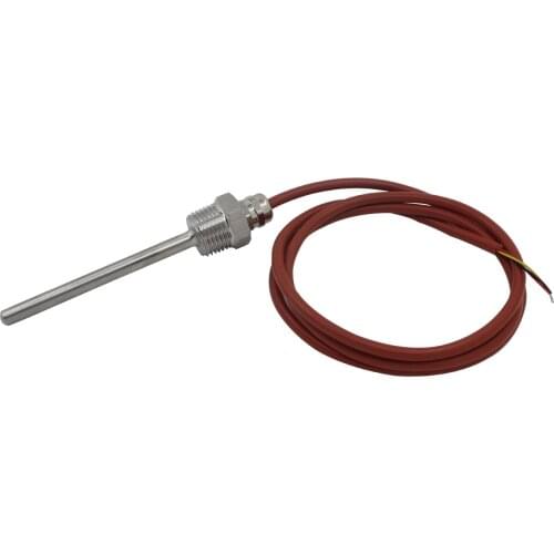 DS18B20 Digital Temperature Sensor G1/2" Thread Probe DIA=7mm 1m PVC 3-core Wire SUS304 Stainless Steel Shell
