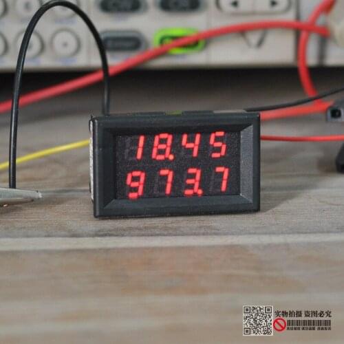 Digital Display DC Dual Display Voltage Ammeter High Precision Four-Bit LED Digital Display Dual Function Milliammeter Head