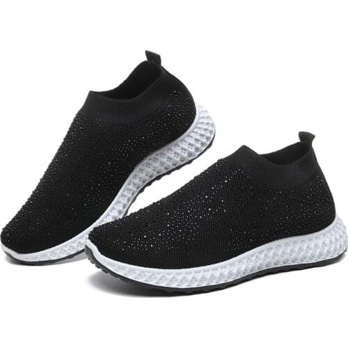 2020 Spring Kids Shoes Rhinestone Breathable Boys Girls Sport Shoes Children Casual Sneakers Running Shoes Mesh Canvas Shoes