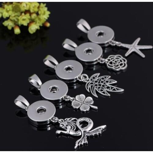 DZ0109c New arrivals vintage Mixed Clover pendant necklaces for women jewelry interchangeable charm Necklace Pendant