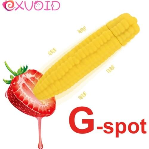 EXVOID Dildo Vibrator 10 Frequency AV Stick Silicone G-spot Massager Privacy Long Bullet Vibrators Corn Shape Sex Toys for Women