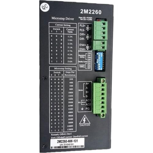 Hybrid 2 Phase 2M2260 -NW-101 Step Motor Driver 80-220VAC 5.6A Stepper Motor Driver Fit For 86/110 Stepper Motor