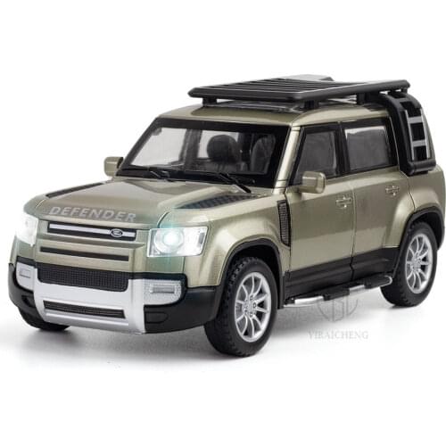 New 1/24 Diecast Alloy Toy Car Model Land Rover Defender SUV High-quality Metal Off-road Vehicles Model Collection Kids Boy Gift