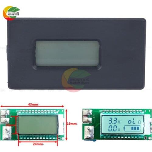 18650 Lithium Li-ion Battery Tester Capacity Current Voltage Resistor Meter Detector Monitor LCD Display Tester with Case