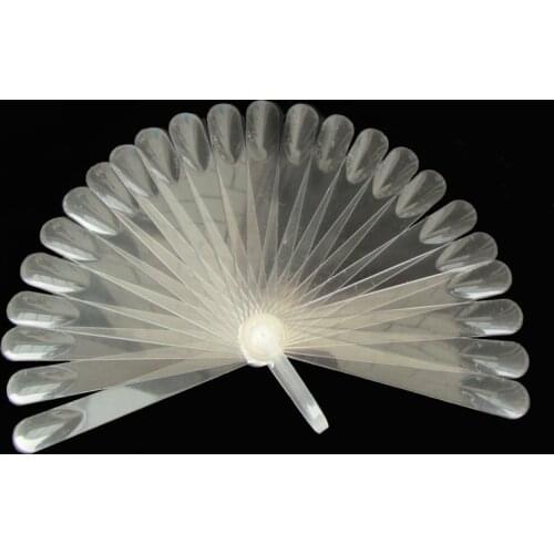 JEARLYU(JEARLYU)25pcs Nature/Clear Fake Nails Tips Brand New ABS Nail Art Polish UV Gel Display Tips Tools Fan Shaped Fake Nail