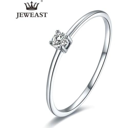 18k Pure Gold Rings Noble Diamond 750Solid Female Exquisite Elegant Precious Fine Jewelry Beautiful Women Ring