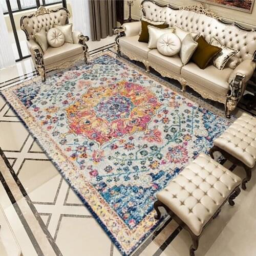Print Area Rug Classic Persian Pattern Carpets For Living Room Diningroom Bedroom Hotel Office Anti Slip Easy Clean Store