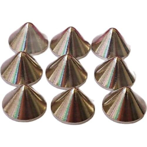 9.5mm*6mm 5/10/20PCS Round Brass Metal Spkie Garment Rivet Stud Screw Back For Leather Craft Bag Belt Shoes Pet Collar Accessory