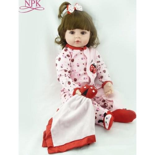 NPK bebes reborn doll 48cm Baby girl Dolls soft Silicone Boneca Reborn Brinquedos Bonecas kids gifts toys bed time plamates