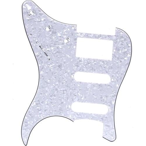 3Ply Electric Guitar Pickguard Scratch Plate for Fender Stratocaster White Pearl
