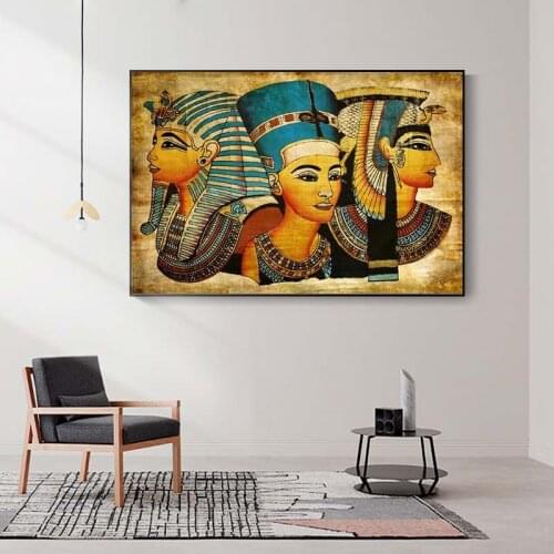 Ancient Egypt Wall Posters And Prints Protrait of Mysterious Cleopatra Wall Art Canvas Prints For Living Room Cuadros Pictures
