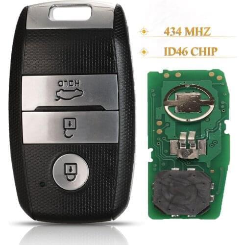 Kutery 3Buttons Remote Control Car Key Fob 434MHz 4A PCF7938X Chip For Kia K5 KX1 Smart Key Folding Flid Key