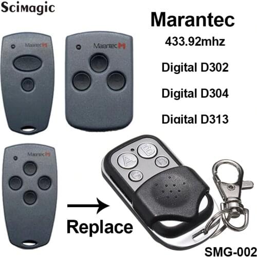 Marantec Digital D302 D304 Garage Door Gate Remote control Replacement Duplicator Remote Marantec garage door opener 433.92mhz