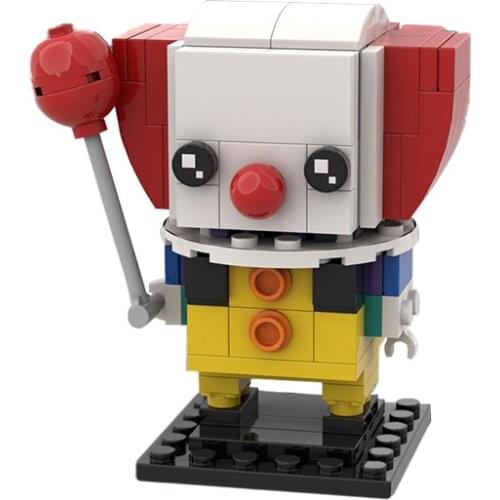LEQUMOC Movie Scary Clown Figures 140PCS MOC Model Building Blocks Toys for Children DIY Toy Kids Gifts Figure