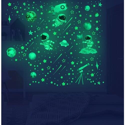 1 set Luminous 3D Star Moon Dot Wall Stickers Glow in the Dark Kids Room Bedroom Ceiling Stars Shine in the Dark dropshipping