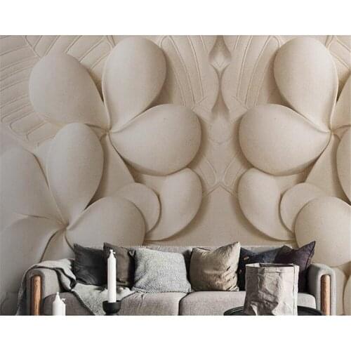 Beibehang deco muralCustom Vinyl wall embossed warm flower wallpaper now stickers wallpaper background decorative mural wall 3 d