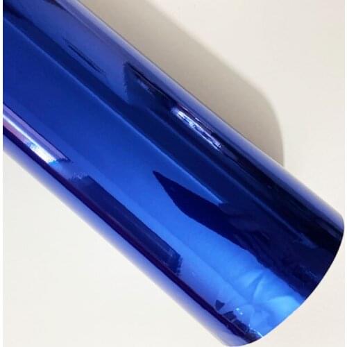 High stretchable Waterproof UV Protected Blue Chrome Mirror Vinyl Wrap Sheet Roll Film Car Sticker Decal Sheet
