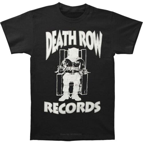 Funny T Shirt Men Novelty Tshirt Death Row Records White Logo T-Shirt cotton tshirt men summer fashion t-shirt euro size