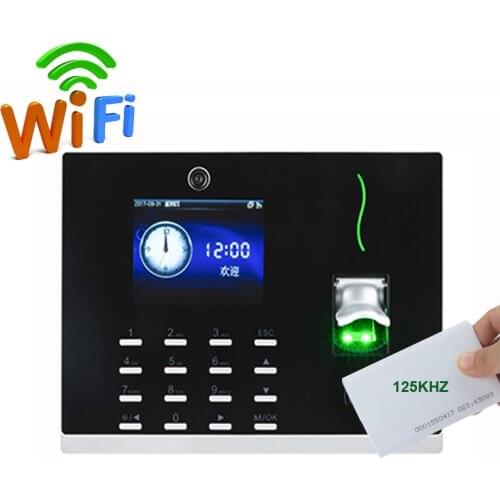 ZK CS800 With WIFI Boimetrics Fingerprint Recognition Time Attendance Terminal Employee Facial Clock Recorder Time Attendance