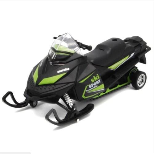 1: 32 Snow Alloy Snow Motorcycle Model Light Music Return Force Childrens Toys Boys Birthday Christmas New Year Gift Green