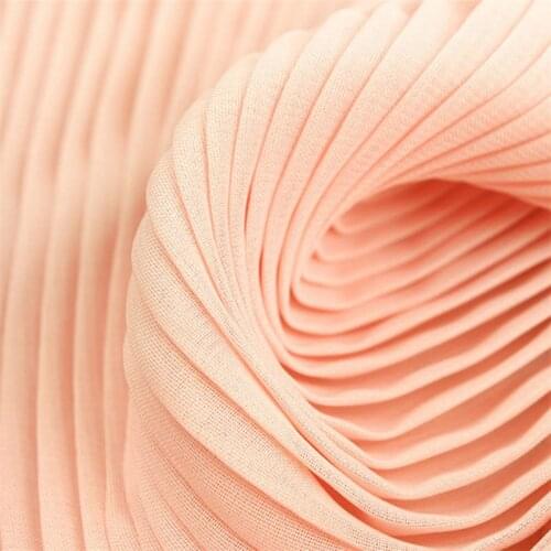 1m Unfolded Soft Pink Chiffon Pleated Tulle Fabric for Dress Shirt Fabric, Black, Red, Yellow, Purple and Burgundy,by the Meter