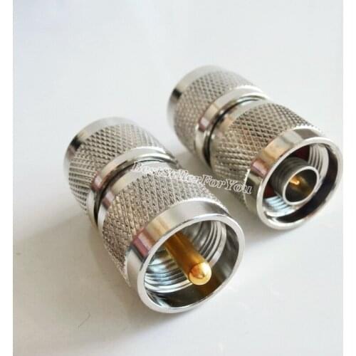 1Pcs N Male plug to UHF PL-259 PL259 Male Straight Radio RF adapter connector