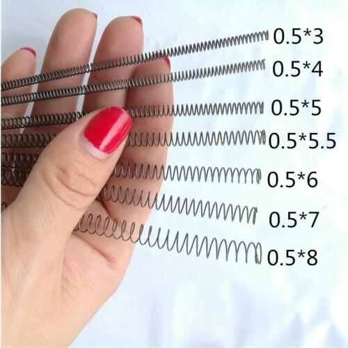 10pcs 0.5 wire diameter 3.5-8mm compression spring refill nozzle pliers pressure bomb small elastic 305mm