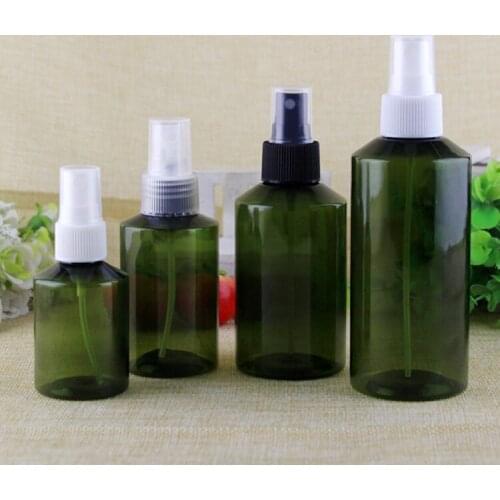 2/12pcs 50ml 100ml 150ml 200ml Empty Green Cosmetic Liquid Bottles Plastic Makeup DIY Toner Sprayer Atomzier Refillble Container