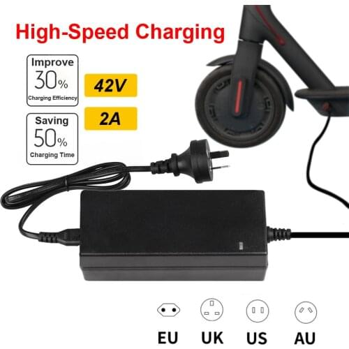 24V 2A Battery Charger for 36V Scooter Ebike Electric Bicycles Adult Bike Wheel Li-ion Lithium Baterry Replacement Power Supply