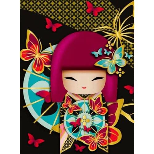 5D DIY Diamond Painting Full Round Drill Embroidery Girl and Flower Picture Diamond Mosaic Cross Stitch Home Decor Kids Gifts
