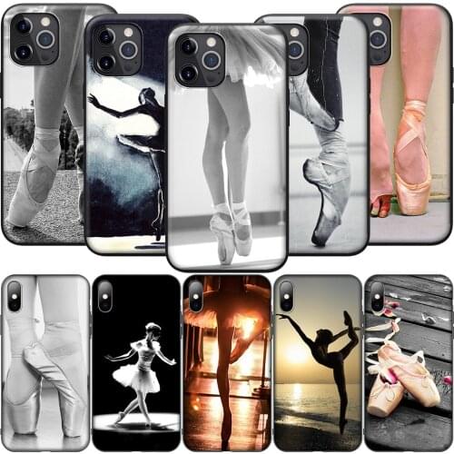 GX29 Ballet Ballerina Silicone Soft Case for iPhone 12 Mini 11 Pro XS Max XR X 8 7 6 6S Plus 5 5S SE 2020